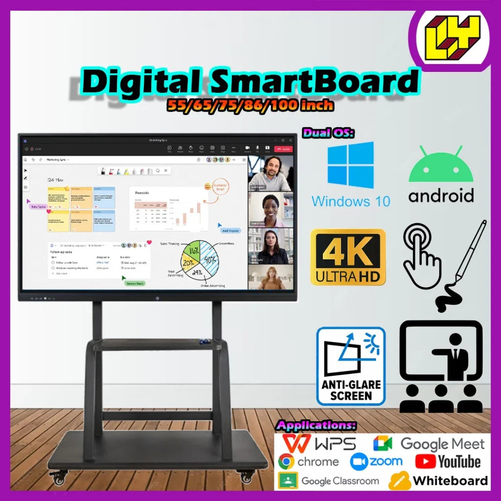 Interactive Whiteboard Digital Smartboard Touch Screen Smart Board All in One White board Teaching