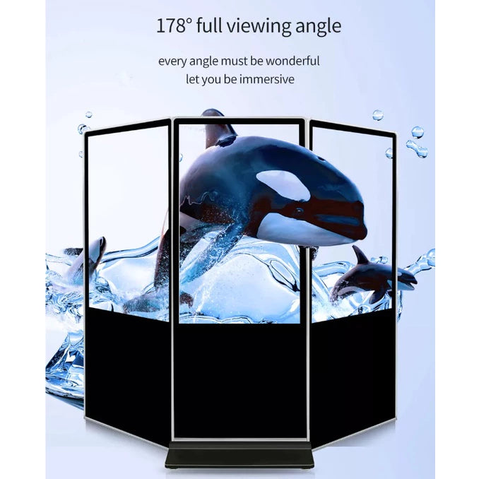 Digital Signage Floor Standee Display Advertising Display Advertising Kiosk Vertical Screen TV Floor Stand Ads Screen