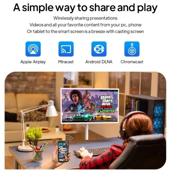 Portable TV Flip Touch Rollable Bedside TV Moving Touch Screen Smart Tablet Interactive Digital Rotating TV