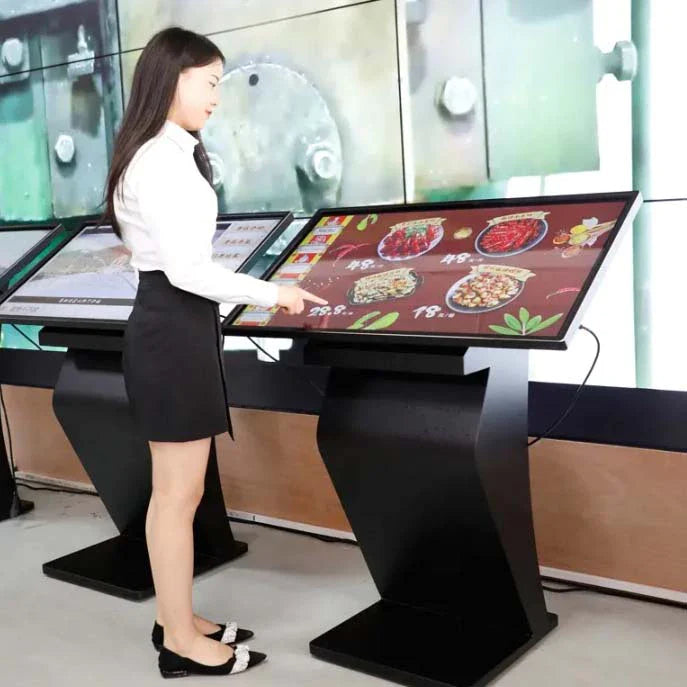 Digital Information Kiosk K Shape Digital Signage Self Service Kiosk