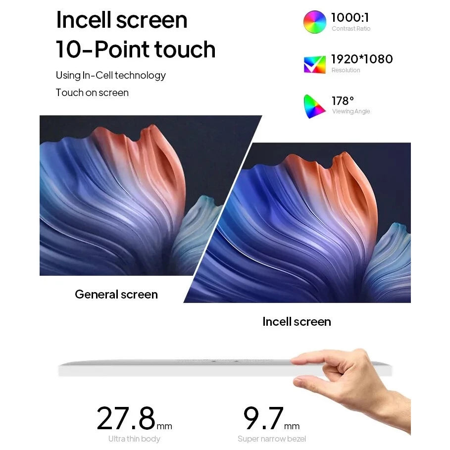 Portable TV Flip Touch Rollable Bedside TV Moving Touch Screen Smart Tablet Interactive Digital Rotating TV