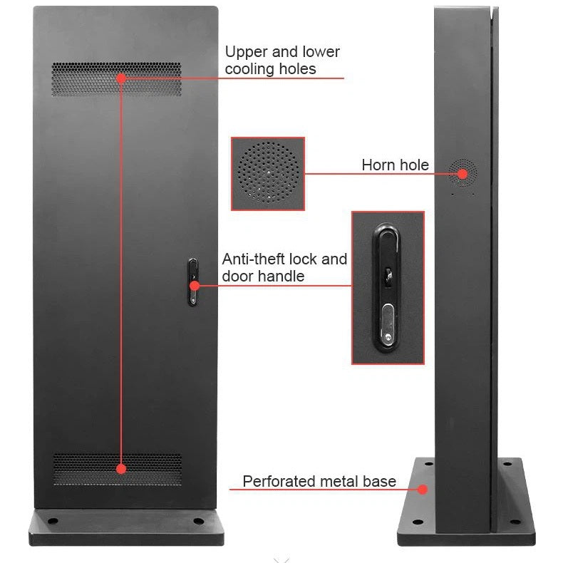 Outdoor Digital Signage Floor Standing Outdoor Advertising Display Screen Kiosk Screen Standee Advertising TV