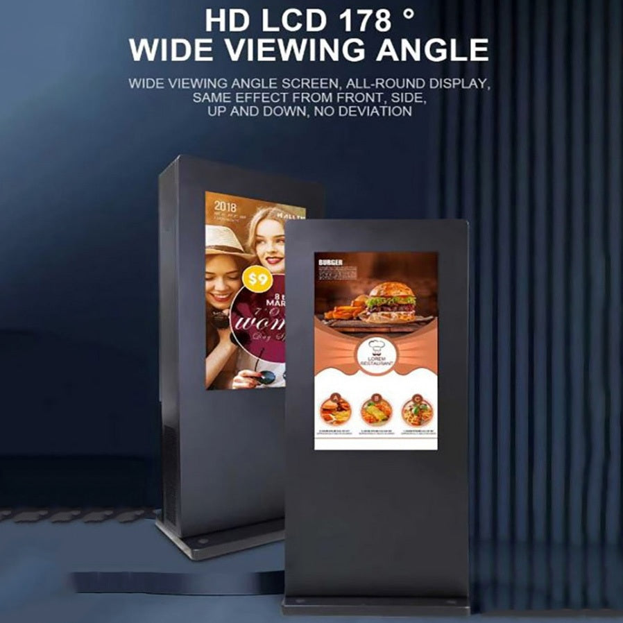 Outdoor Digital Signage Floor Standing Outdoor Advertising Display Screen Kiosk Screen Standee Advertising TV
