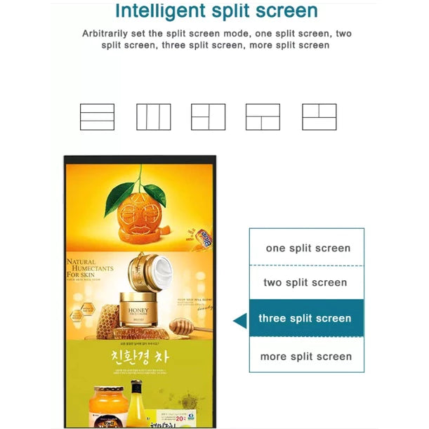 Digital Signage Floor Standee Display Advertising Display Advertising Kiosk Vertical Screen TV Floor Stand Ads Screen